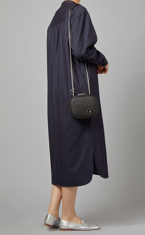 コットン混スリットワンピース