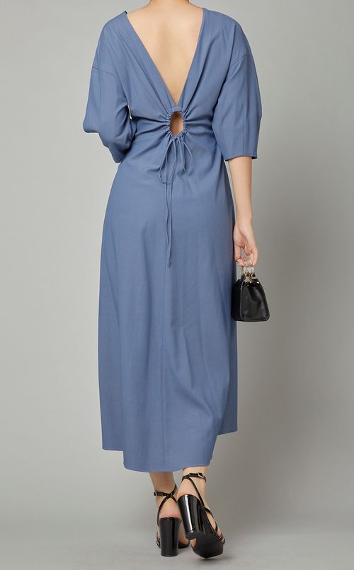 ギャザーバッグショートスリーブドレス