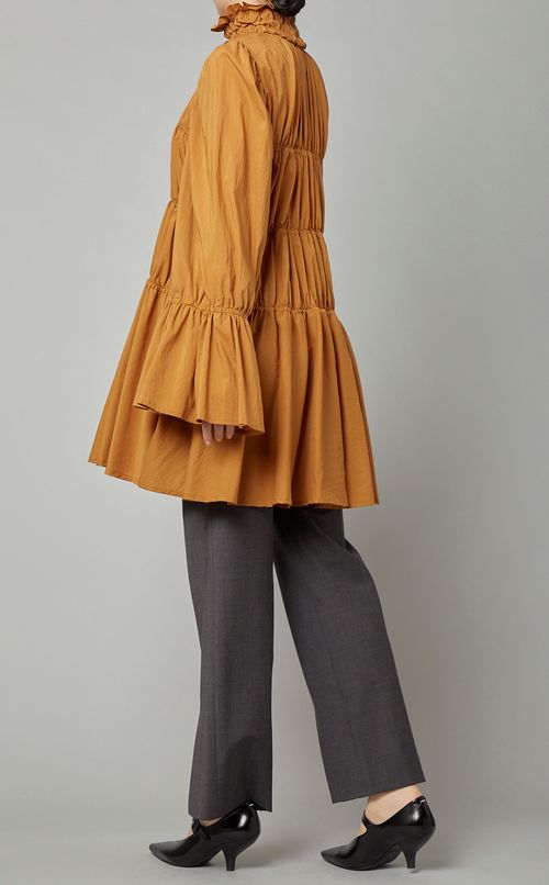 ギャザーフレアミニワンピース