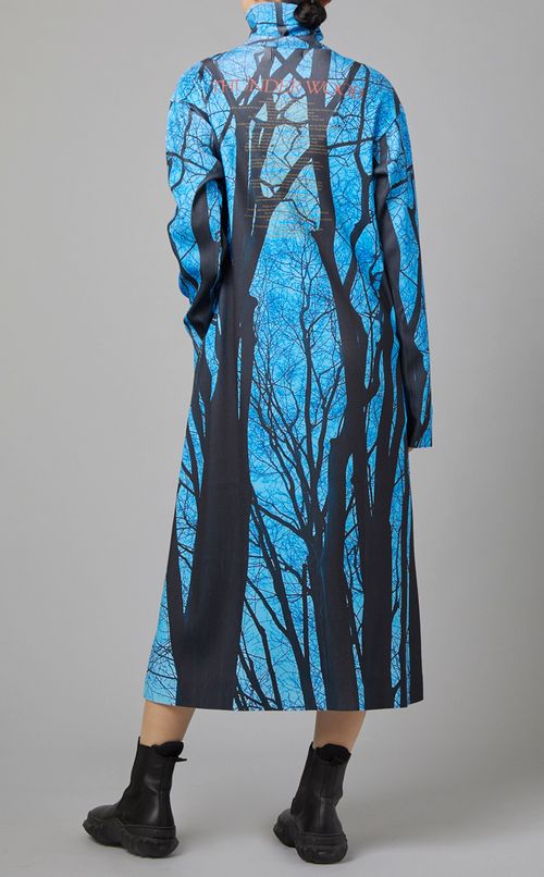 リブハイネックワンピース