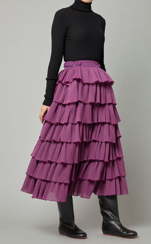 ティアードギャザーロングスカート