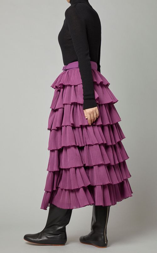 ティアードギャザーロングスカート