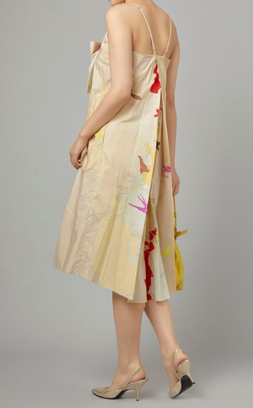 プリントフロントタイキャミワンピース