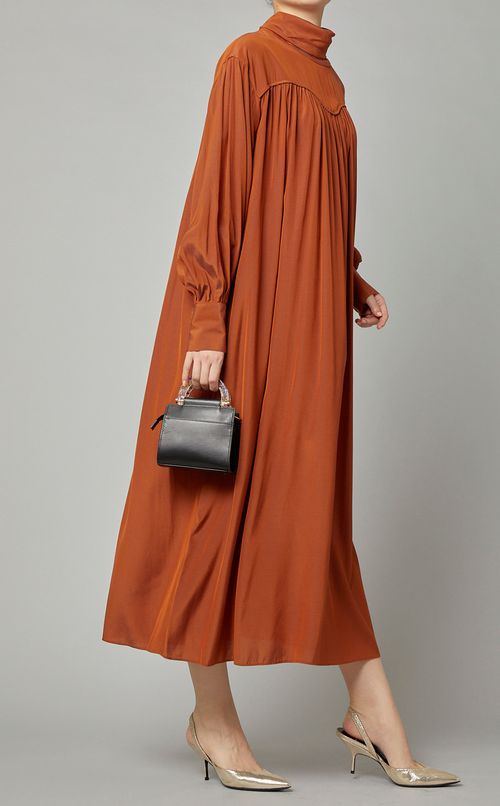 ウエスタンスカーフカラーロングドレス