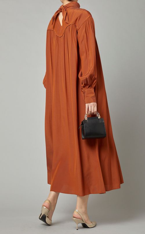 ウエスタンスカーフカラーロングドレス