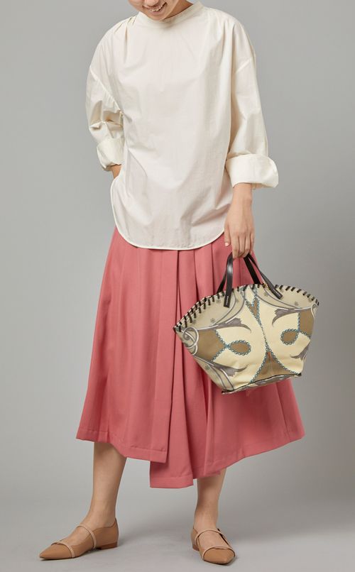 ウールアシンメトリープリーツスカート