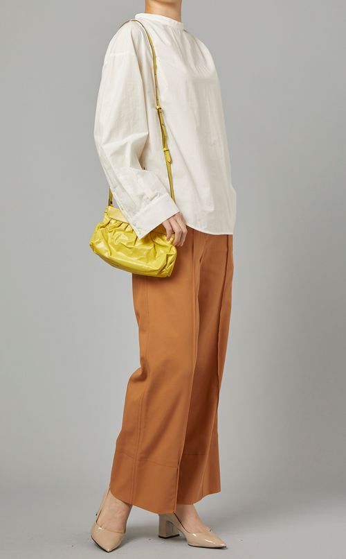 コットンハイウエストクロップドパンツ