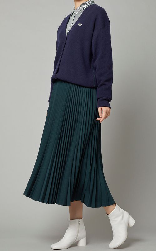 コットン混ストライプシャツ