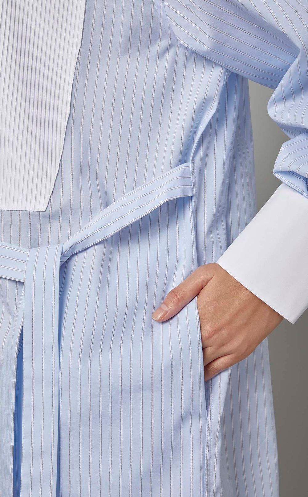 ストライプシャツワンピース