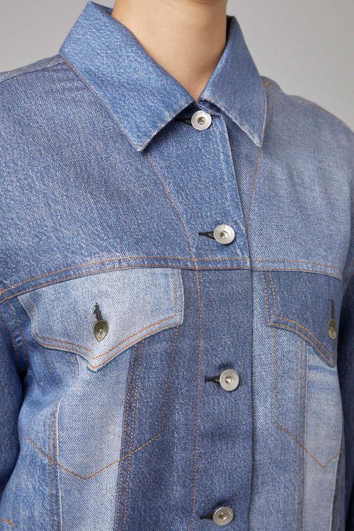 デニムプリントトラッカージャケット