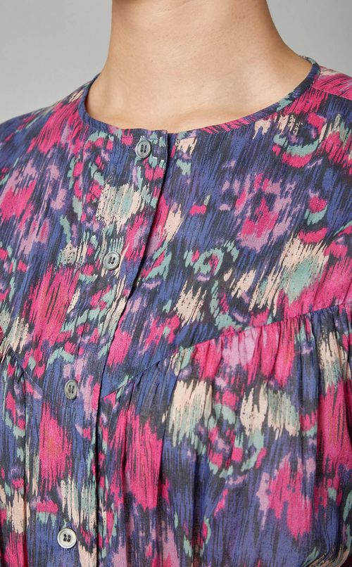 ベルスリーブギャザーロングワンピース