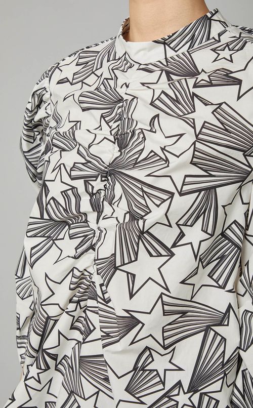 スタープリントコットンブラウス