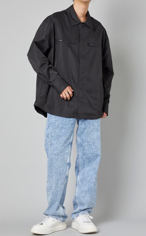 アシッドウォッシュストレートパンツ