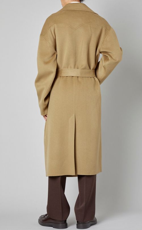 ダブルウールシルクローブコート