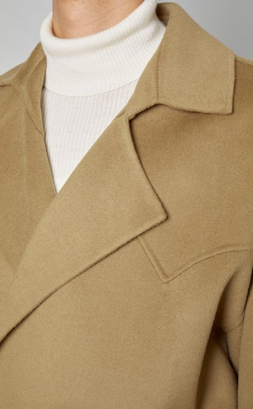 ダブルウールシルクローブコート