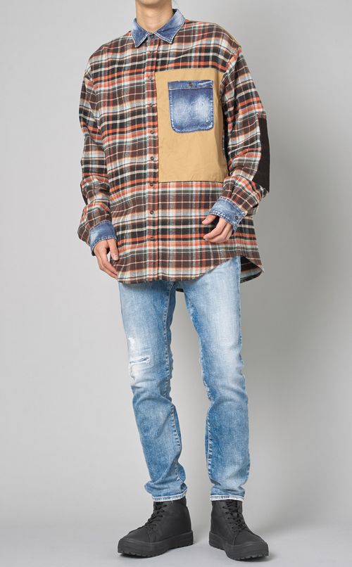 ウォッシュドデニムパンツ