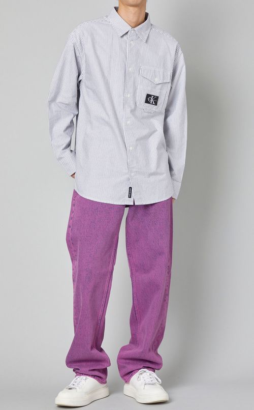 リラックスフィットストライプシャツ