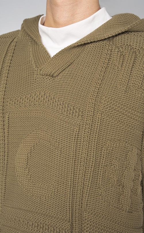 チャンキーニットフーディベスト