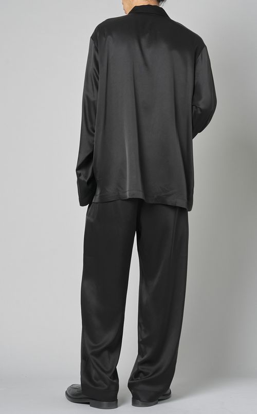 スリップサテンオープンシャツ