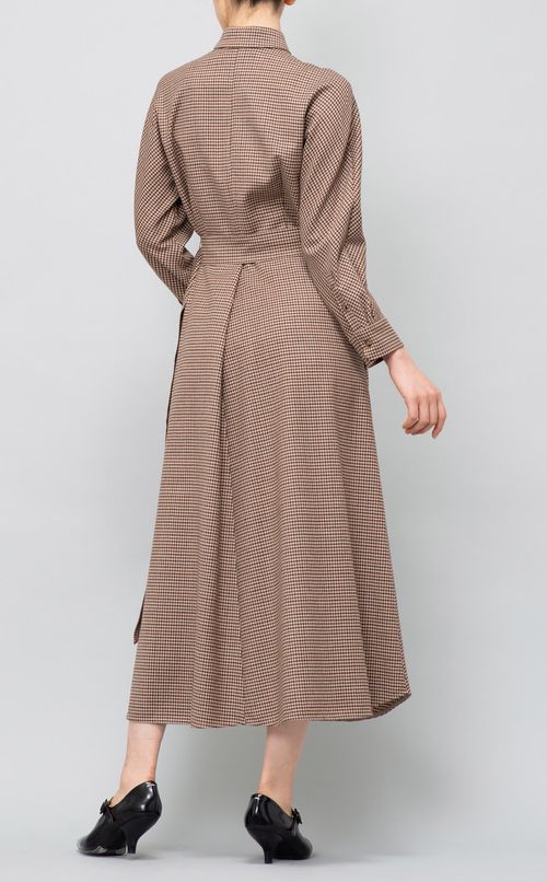 ベルト付フランネルワンピース