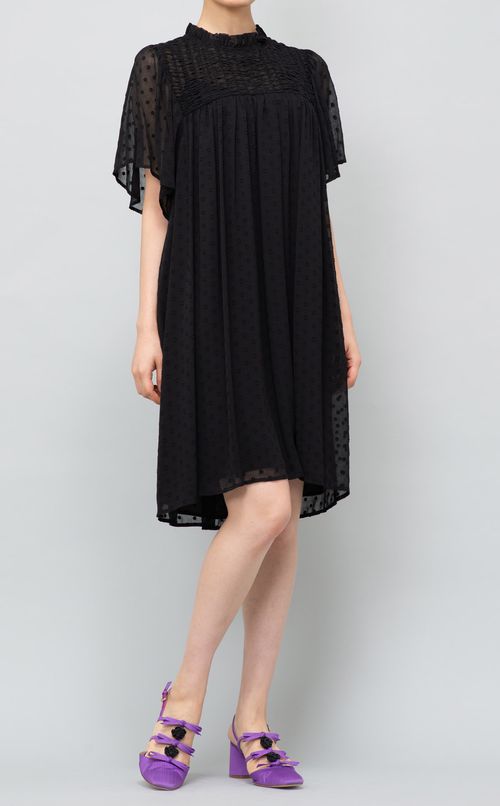 ドットジョーゼットミニワンピース