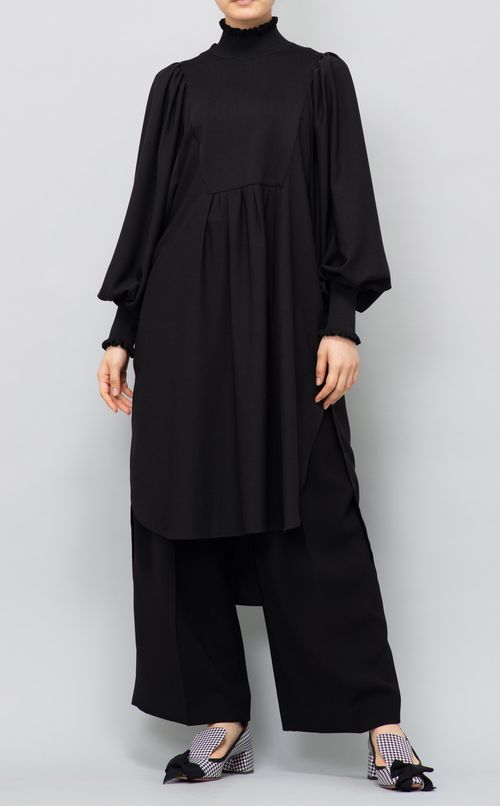 ニットドッキングロングブラウス