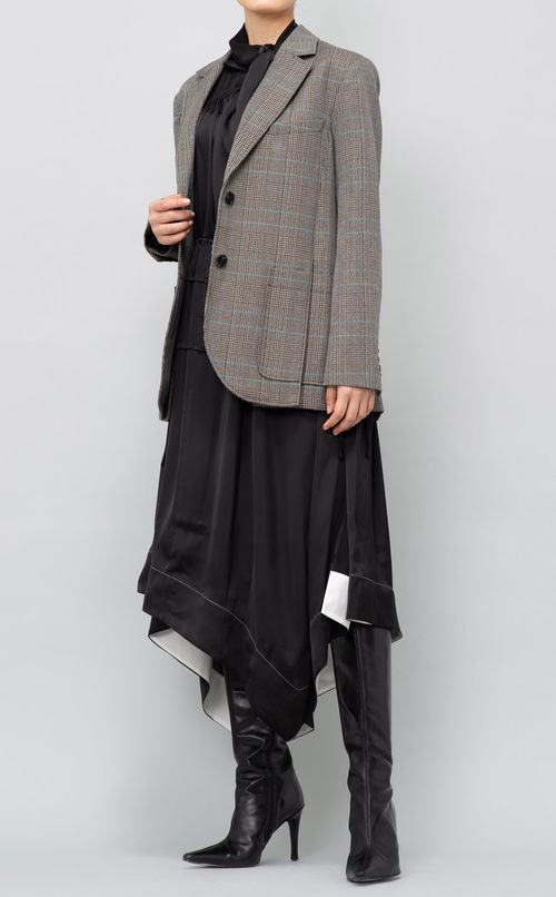 フロントスリットチェックジャケット