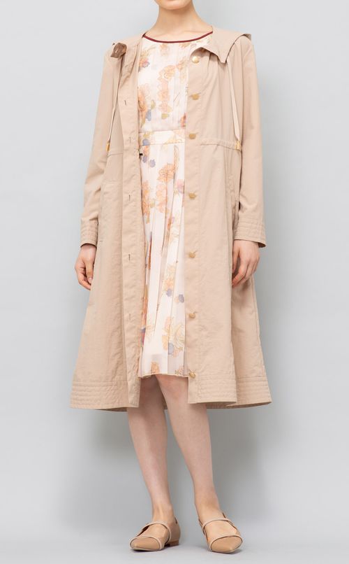 フラワープリントプリーツワンピース