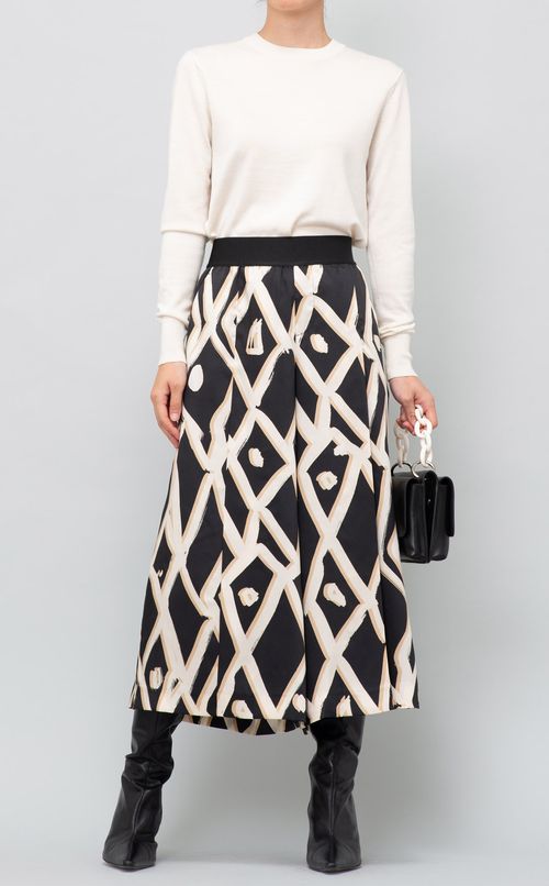 ハンドペイントアーガイルガウチョパンツ