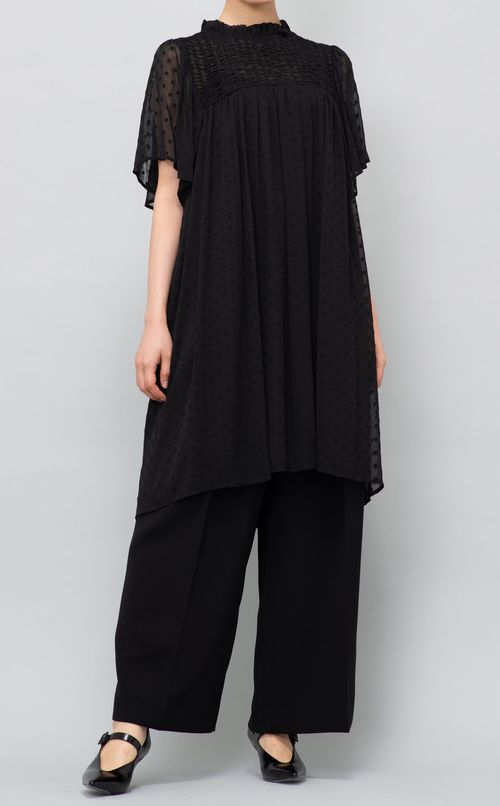 ドットジョーゼットミニワンピース