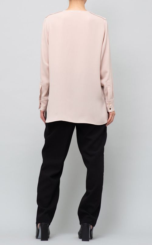 Wポケットロングブラウス