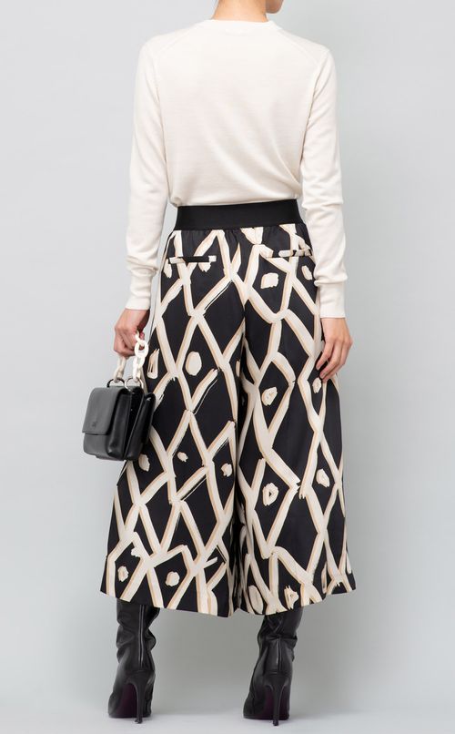 ハンドペイントアーガイルガウチョパンツ