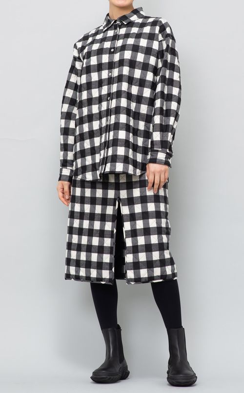 チェック柄キルティングシャツ