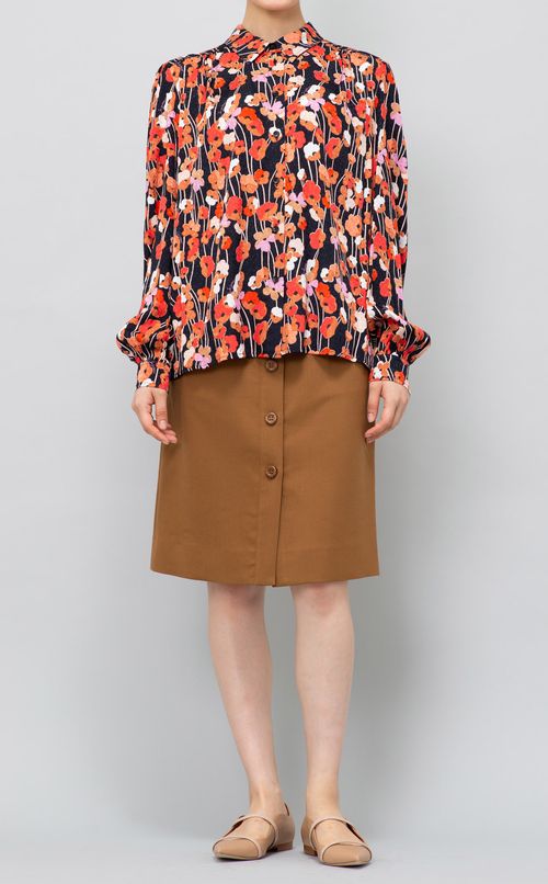 フラワープリントブラウス