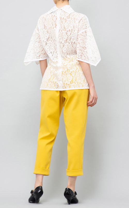 ハイネックレースプルオーバー