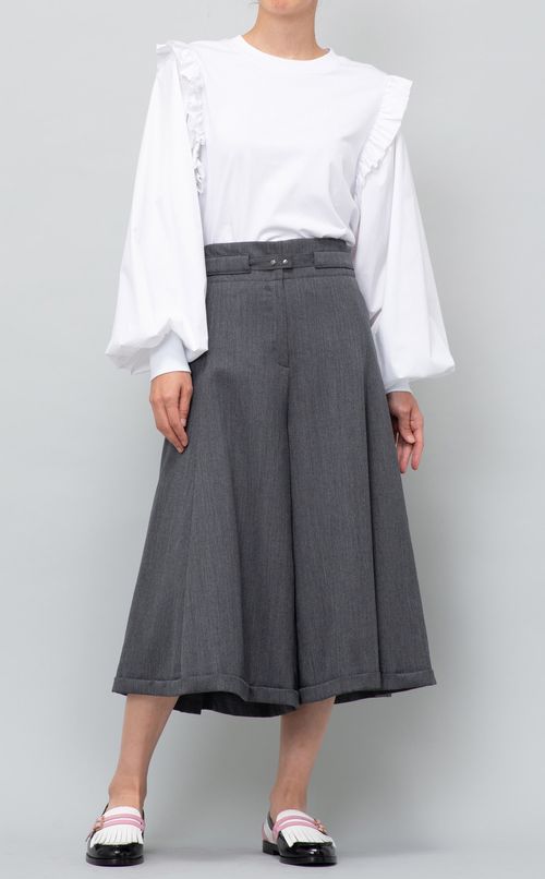 ウールワイドフレアパンツ