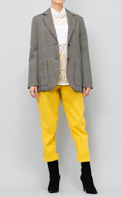 ハイネックレースプルオーバー