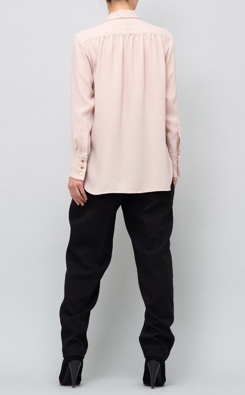 ギャザーボウタイブラウス