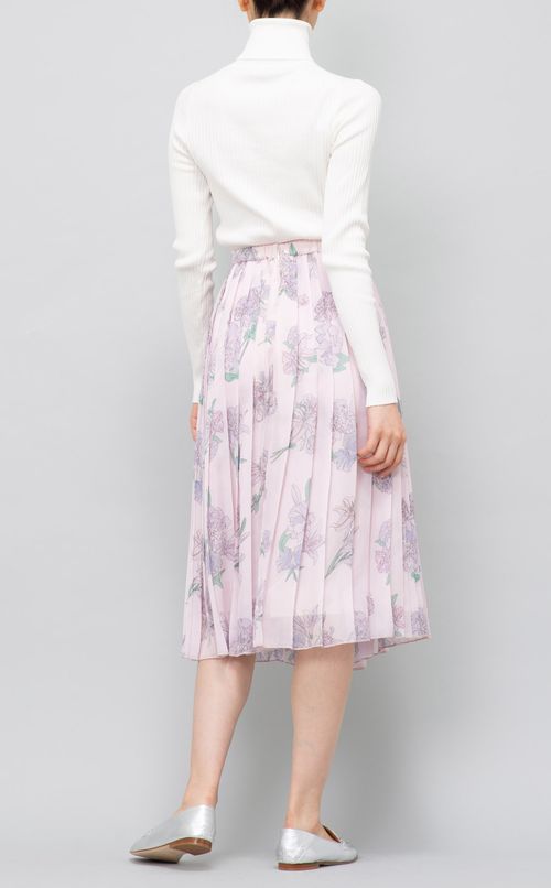 フラワープリントプリーツスカート