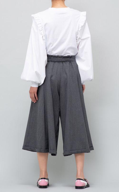 ウールワイドフレアパンツ