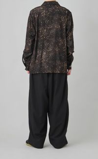 レオパードフランネルオープンシャツ