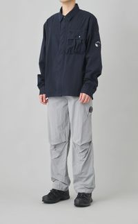 ナイロン1タックパンツ
