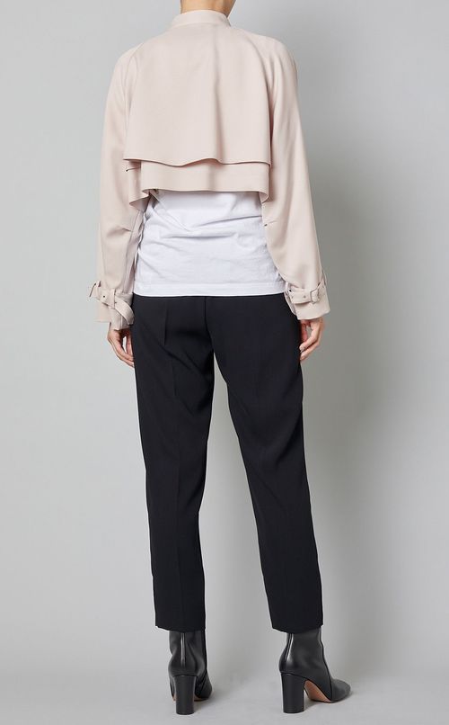 スタンドネックショートトレンチ