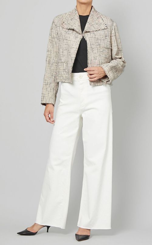 コットンツイードクロップドジャケット