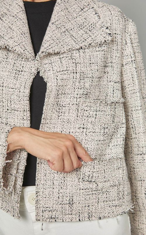 コットンツイードクロップドジャケット