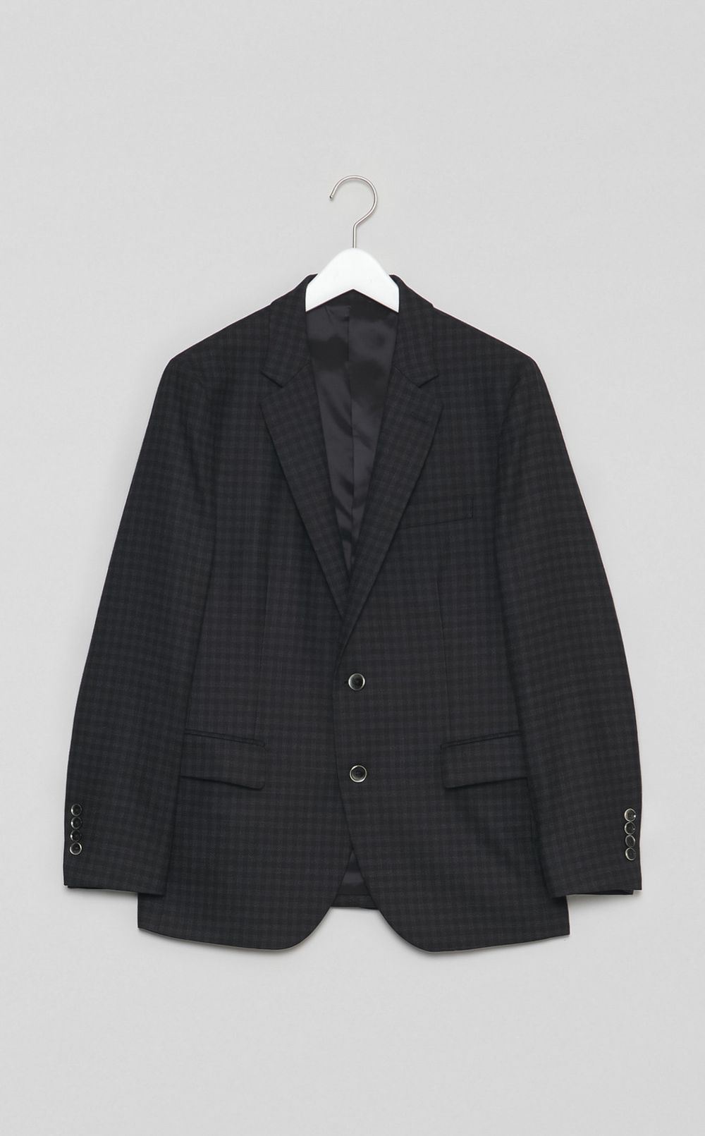 マイクロチェックウールジャケット