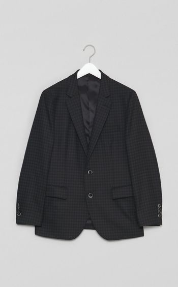 マイクロチェックウールジャケット