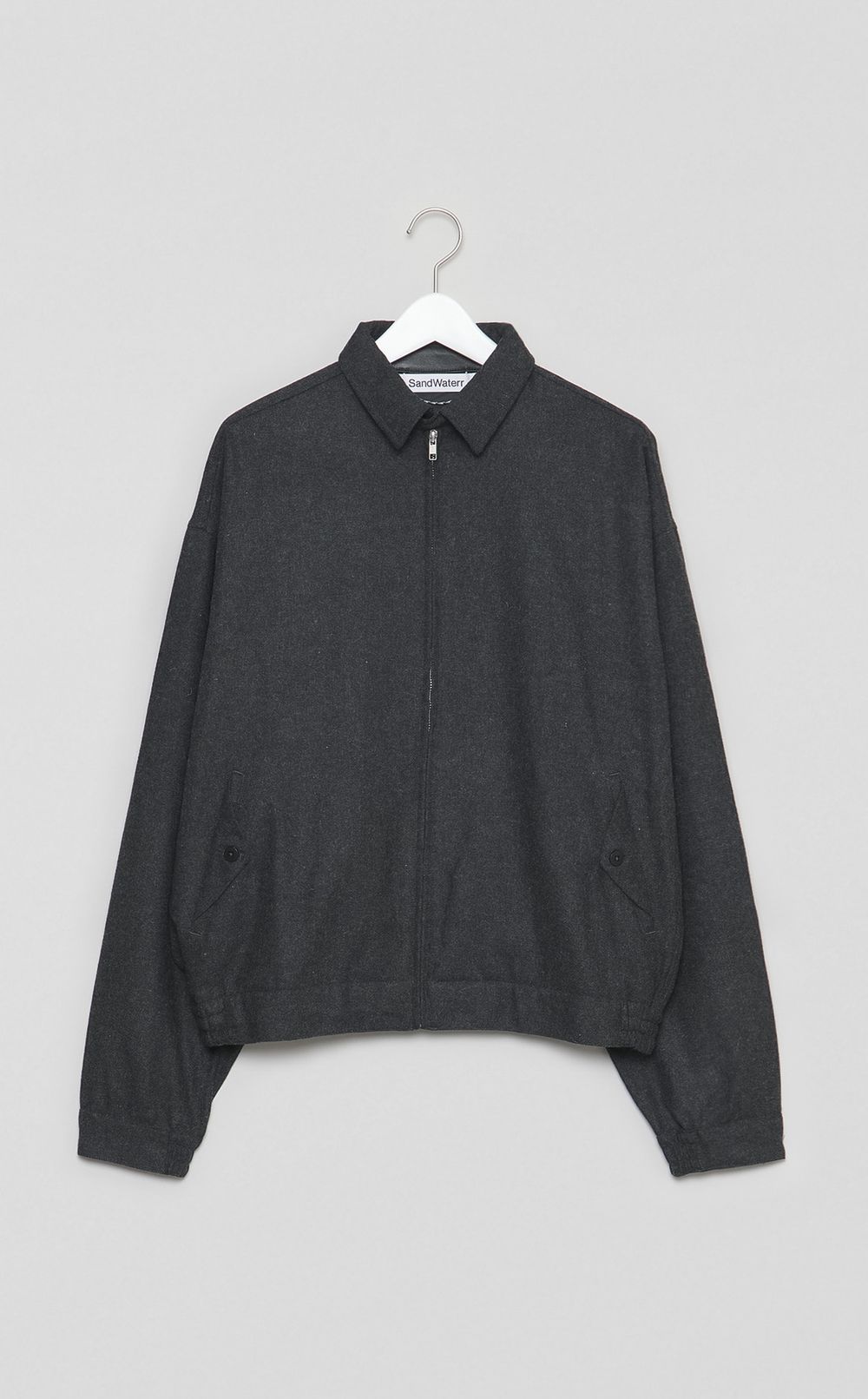 ウールミックスツイルジップブルゾン