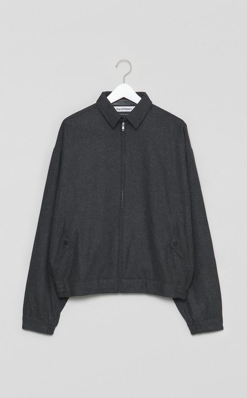 ウールミックスツイルジップブルゾン