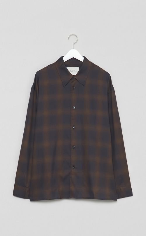 チェックオーバーサイズドシャツ